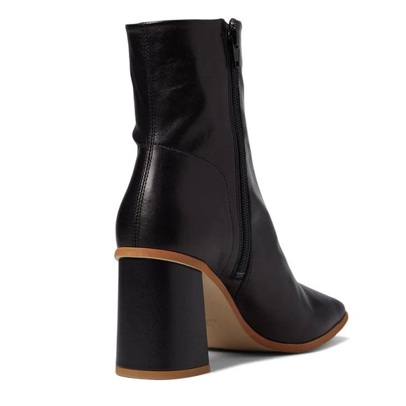 FREE PEOPLE Sienna Square Toe Ankle BOOTS Size 40 9.5 10 Black Leather NEW $198 - Picture 5 of 16